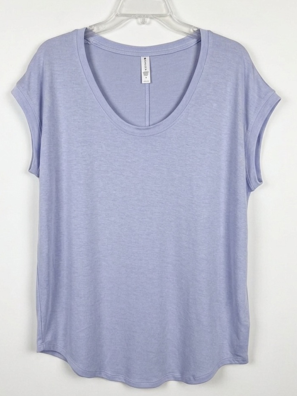 Athleta Light Lavender Scoop Neck Short Sleeve Tee Size Medium
